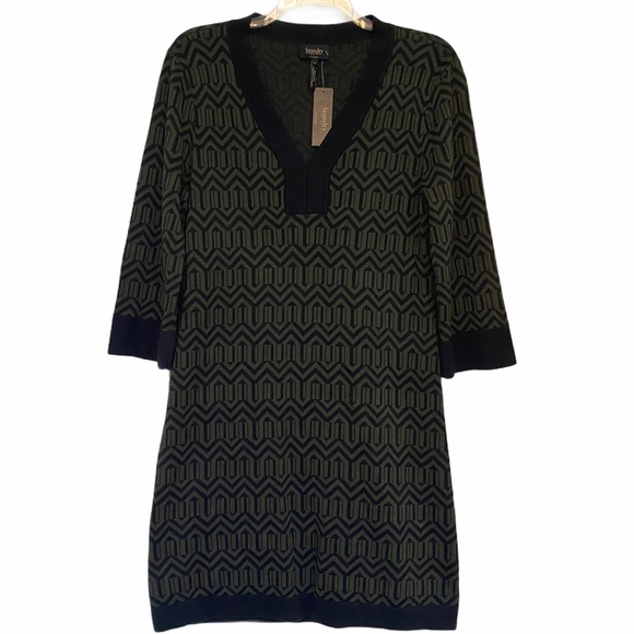 Laundy by Shelli Segal long sleeve knit dress - Picture 5 of 9